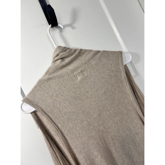 Zestt Organic Cotton Sleeveless Knit Duster Open Cardigan Beige White One‎ Size - Picture 6 of 10